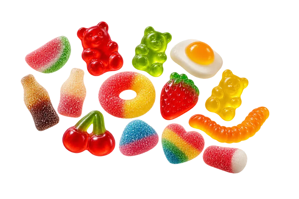 Colourful pick and mix jelly sweets