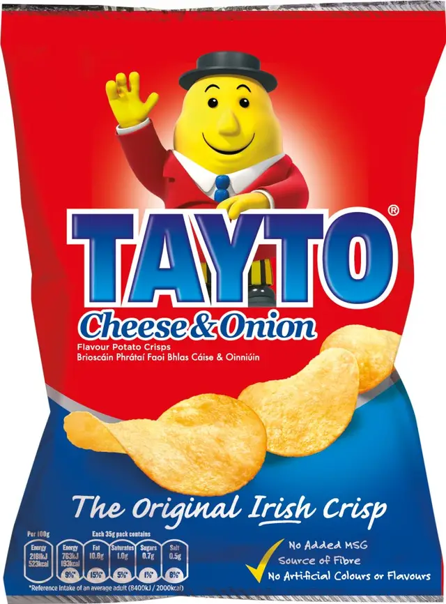 Tayto Crisps Cheese & Onion 35g (50 Pack)
