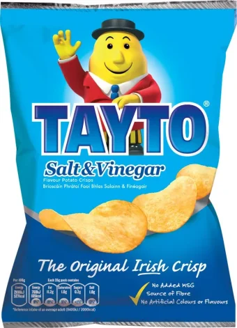 Tayto Crisps Salt & Vinegar 35g (50 Pack)
