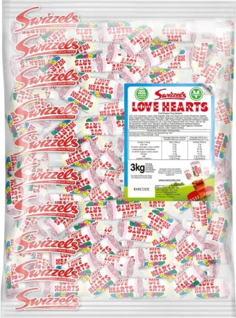 Swizzels Bulk Love Hearts Mini Rolls 3kg