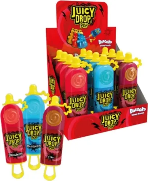 Bazooka Juicy Drop Pop 26g (Case of 12)