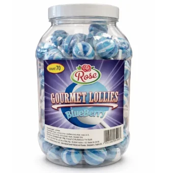 Rose Blueberry Gourmet Lollipop 21g (Case of 70)