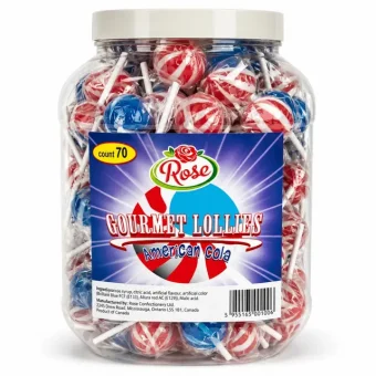 Rose Cola Gourmet Lollipop 21g (Case of 70)