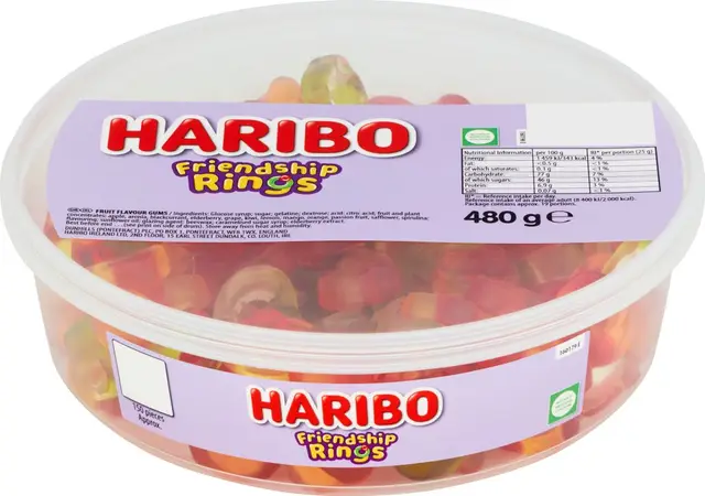 Haribo Friendship Rings 150 Pce 480g