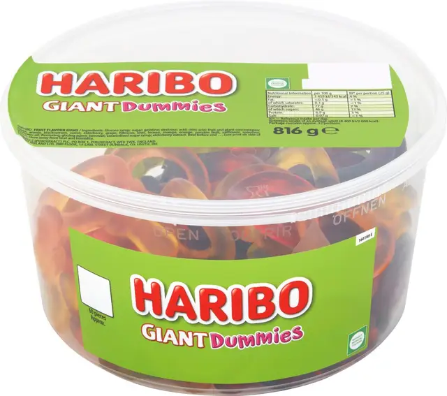 Haribo Giant Dummies 60 Pce 816g